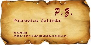 Petrovics Zelinda névjegykártya